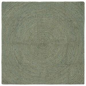 Kusové koberce Olivově zelená 120 x 120 cm juta