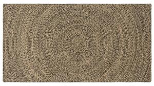 Kusové koberce Přirozená a černá 100 x 200 cm juta