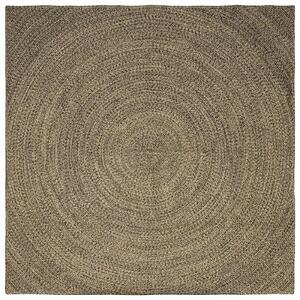 Kusové koberce Přirozená a černá 200 x 200 cm juta
