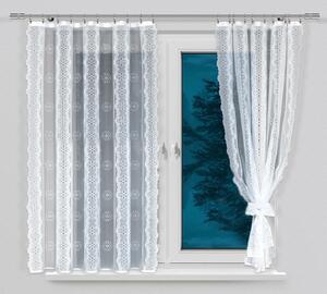 SET 2 KUSY - Dekorační žakárová záclona s řasící páskou AZURO 150 bílá 2x 150x170 cm MyBestHome