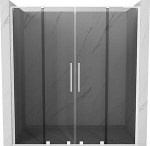 Mexen Velar L Duo, posuvné sprchové dveře do otvoru 170 cm, 8mm šedé sklo, bílá matná, 871-170-003-42-20