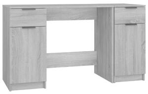 Psací stůl s boční skříňkou šedý sonoma kompozitní dřevo