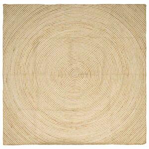 Kusové koberce Bílá 200 x 200 cm juta