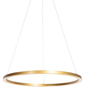 Zlaté závěsné svítidlo 80 cm včetně LED s 3stupňovým stmívačem - Girello