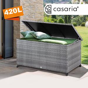 Deuba Úložný box s kolečky 420 L - šedý