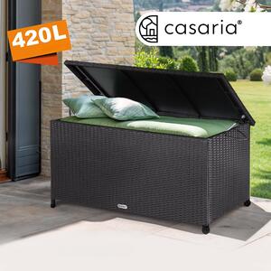 Deuba Úložný box s kolečky 420 L - černý