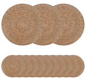 Ubrousky z mořské trávy 50 pcs Přírodní Ø 30 cm