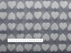 Biante Mikroplyšová deka MIP-031 Srdíčka na šedém 150x200 cm