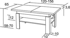 Bradop Rozkládací konferenční stolek Radim K36 | Provedení: P - Přírodní