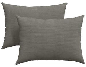 Pohovkové polštáře 2 pcs Světle šedá 70 x 50 cm Žebrovaná látka