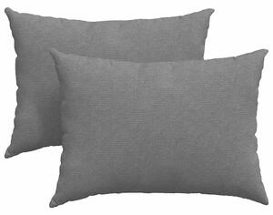 Pohovkové polštáře 2 pcs Tmavě šedá 70 x 50 cm Žebrovaná látka