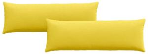 Pohovkové polštáře 2 pcs Světlá žlutá 120 x 40 cm textil