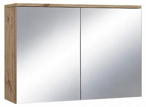 Badplaats Zrcadlová Skříňka Toledo 80 x 20 x 60 cm - Kaštanový Dub - Vysoká Koupelnová Skříňka