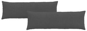 Pohovkové polštáře 2 pcs Černá 120 x 40 cm textil