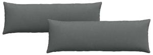 Pohovkové polštáře 2 pcs Tmavě šedá 120 x 40 cm textil