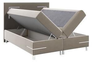 Jednolůžková postel 120 cm Frinesa LED (červená) (s roštem a matrací) (s úl. prostorem) (s LED osvětlením)