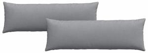 Pohovkové polštáře 2 pcs textil Světle šedá 120 x 40 cm