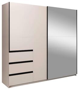 ŠATNÍ SKŘÍŇ S POSUVNÝMI DVEŘM, kašmírová, 215/210/61,5 cm P & B - Šatní skříně, Online Only
