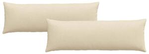 Pohovkové polštáře 2 pcs Krémová 120 x 40 cm textil
