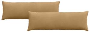 Pohovkové polštáře 2 pcs Hnědá 120 x 40 cm Žebrovaná látka