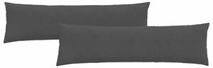 Pohovkové polštáře 2 pcs Černá 145 x 40 cm textil