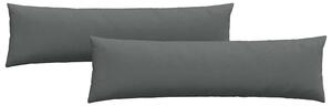 Pohovkové polštáře 2 pcs Tmavě šedá 145 x 40 cm textil