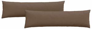 Pohovkové polštáře 2 pcs Hnědá 145 x 40 cm textil