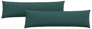 Pohovkové polštáře 2 pcs Tmavě zelená 145 x 40 cm textil
