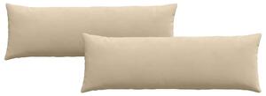 Pohovkové polštáře 2 pcs Krémová 120 x 40 cm textil
