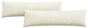 Pohovkové polštáře 2 pcs Krémová 145 x 40 cm Žebrovaná látka