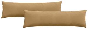 Pohovkové polštáře 2 pcs Hnědá 145 x 40 cm Žebrovaná látka