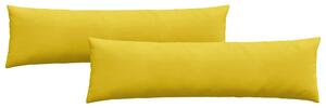Pohovkové polštáře 2 pcs Žlutá 145 x 40 cm Žebrovaná látka