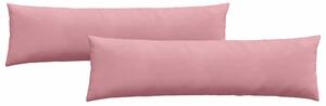 Pohovkové polštáře 2 pcs Růžová 145 x 40 cm Žebrovaná látka