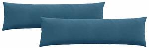 Pohovkové polštáře 2 pcs Modrá 145 x 40 cm Žebrovaná látka