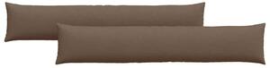 Pohovkové polštáře 2 pcs Hnědá 200 x 40 cm textil