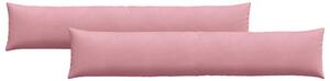 Pohovkové polštáře 2 pcs Růžová 200 x 40 cm Žebrovaná látka