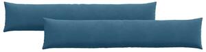 Pohovkové polštáře 2 pcs Modrá 200 x 40 cm Žebrovaná látka