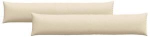 Pohovkové polštáře 2 pcs Krémová 200 x 40 cm textil
