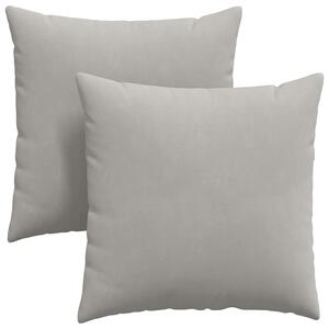 Pohovkové polštáře 2 pcs Světle šedá 60 x 60 cm textil