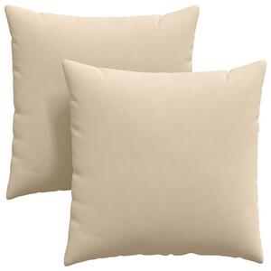 Pohovkové polštáře 2 pcs Krémová 80 x 80 cm textil
