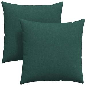 Pohovkové polštáře 2 pcs Tmavě zelená 80 x 80 cm textil