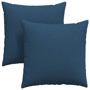Pohovkové polštáře 2 ks textil Modrá 80 x 80 cm