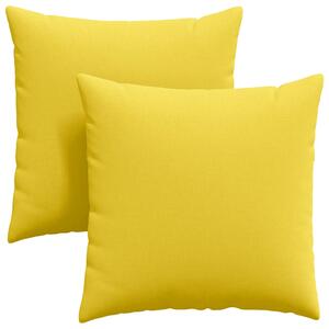 Pohovkové polštáře 2 pcs Světlá žlutá 80 x 80 cm textil