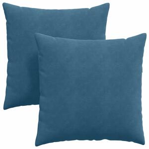 Pohovkové polštáře 2 pcs Modrá 80 x 80 cm Žebrovaná látka