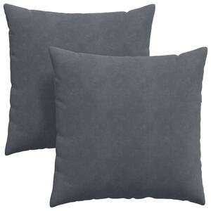 Pohovkové polštáře 2 pcs Tmavě šedá 80 x 80 cm Žebrovaná látka