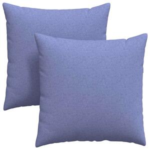 Pohovkové polštáře 2 pcs Modrá džínovina 80 x 80 cm textil