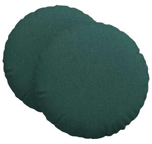 Polštáře na sedadla 2 pcs Tmavě zelená Ø80 x 29 cm textil