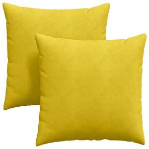 Pohovkové polštáře 2 pcs Žlutá 80 x 80 cm Žebrovaná látka