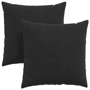 Pohovkové polštáře 2 pcs Černá 80 x 80 cm Žebrovaná látka