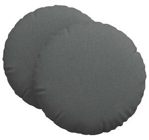 Polštáře na sedadla 2 pcs Tmavě šedá Ø80 x 29 cm textil